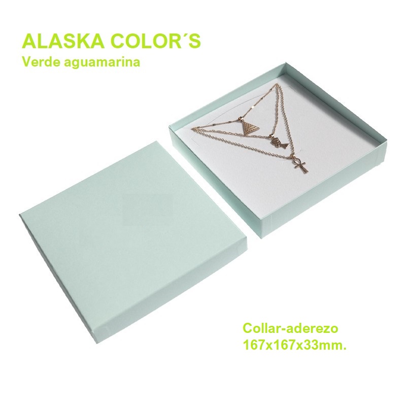 Alaska Color´s AGUAMARINA collar 167x167x33 mm.